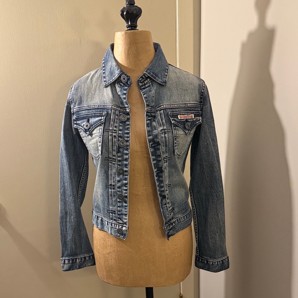 Hudson Jeans Distressed Indigo Denim Jacket